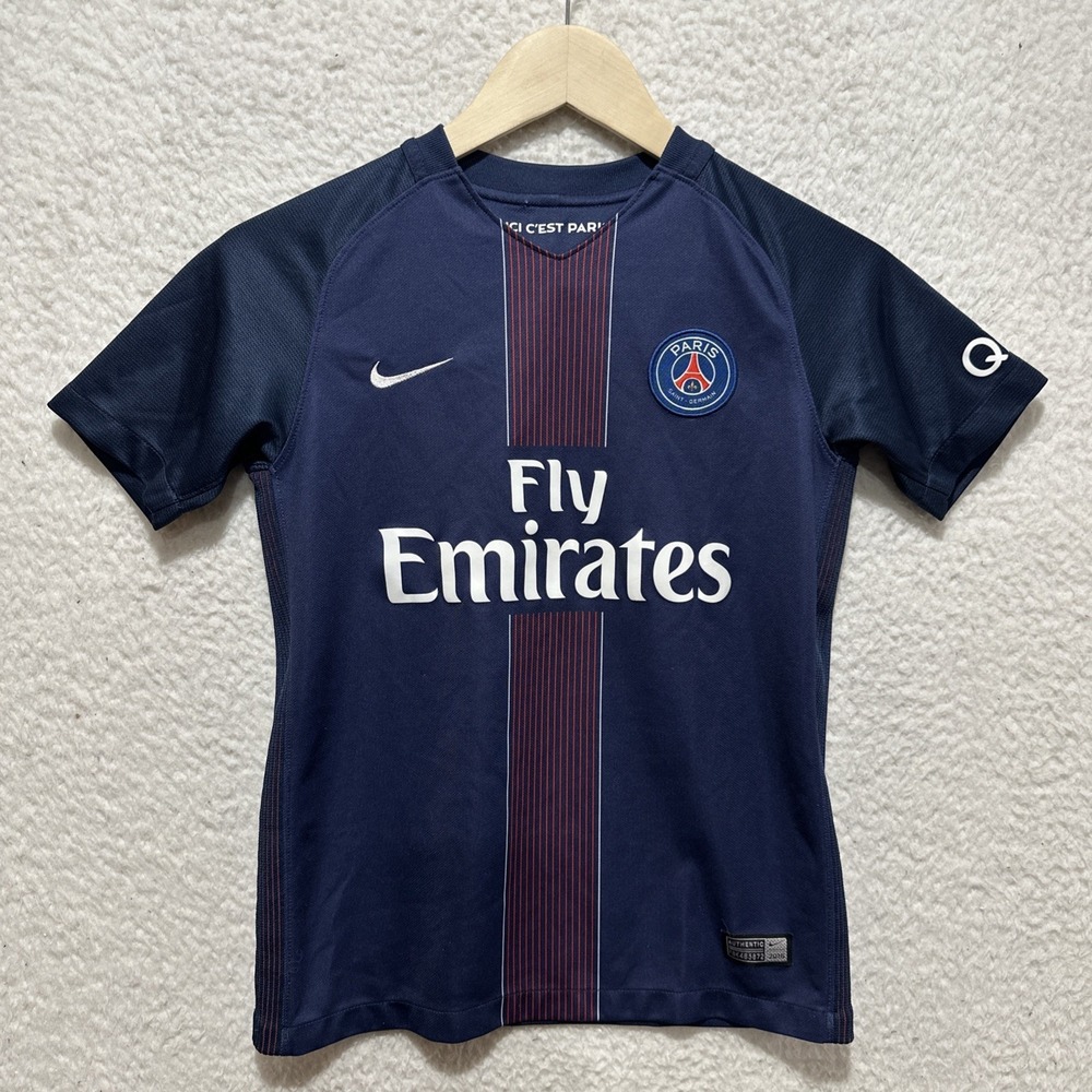 Nike Jersey Youth Size M 2016-17 Blue Soccer Paris Saint Germain PSG Home